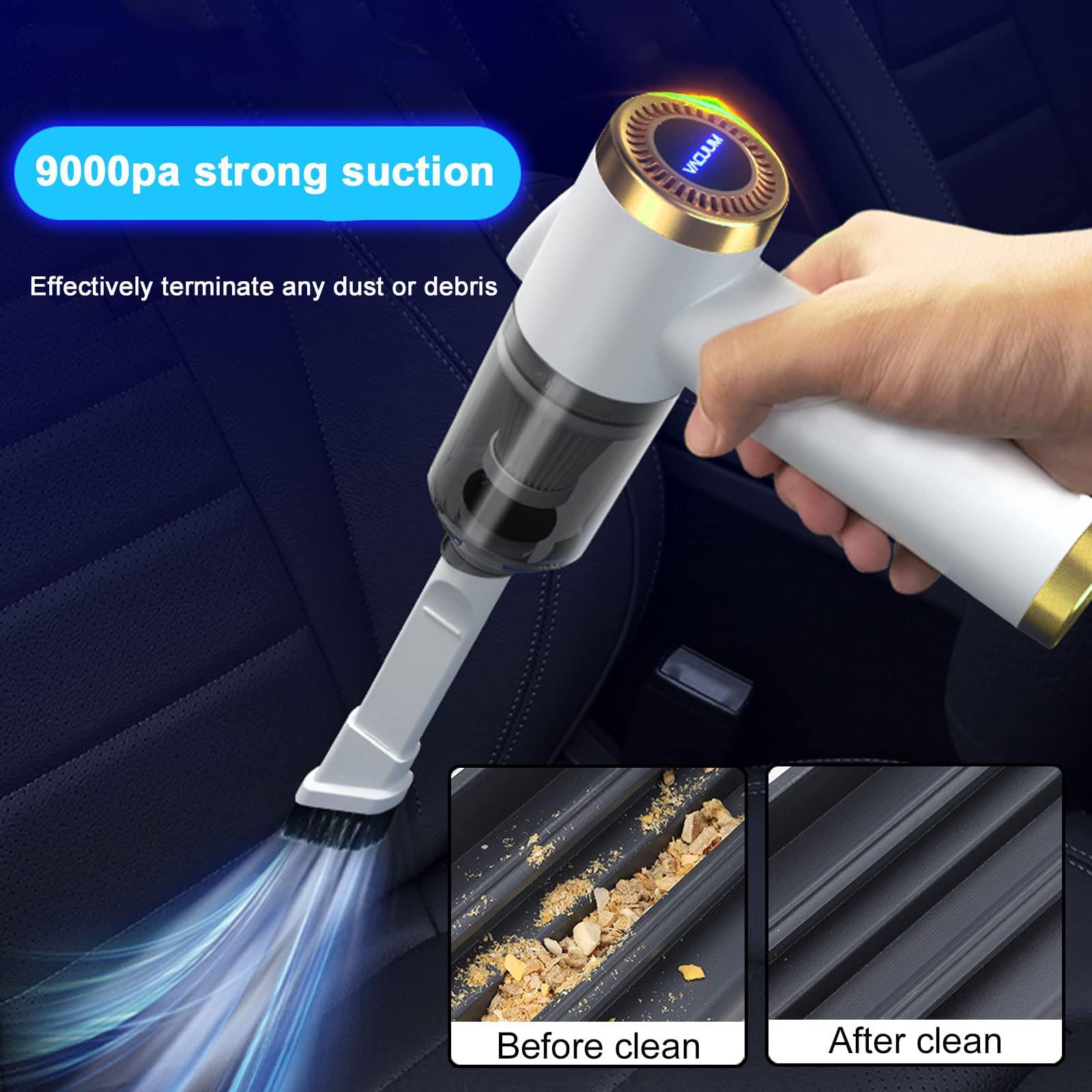 ekbas car vacuum cleaner,handheld vacuum 9000pa suction with led light,car vacuum cordless rechargeable,portable vacuum clean