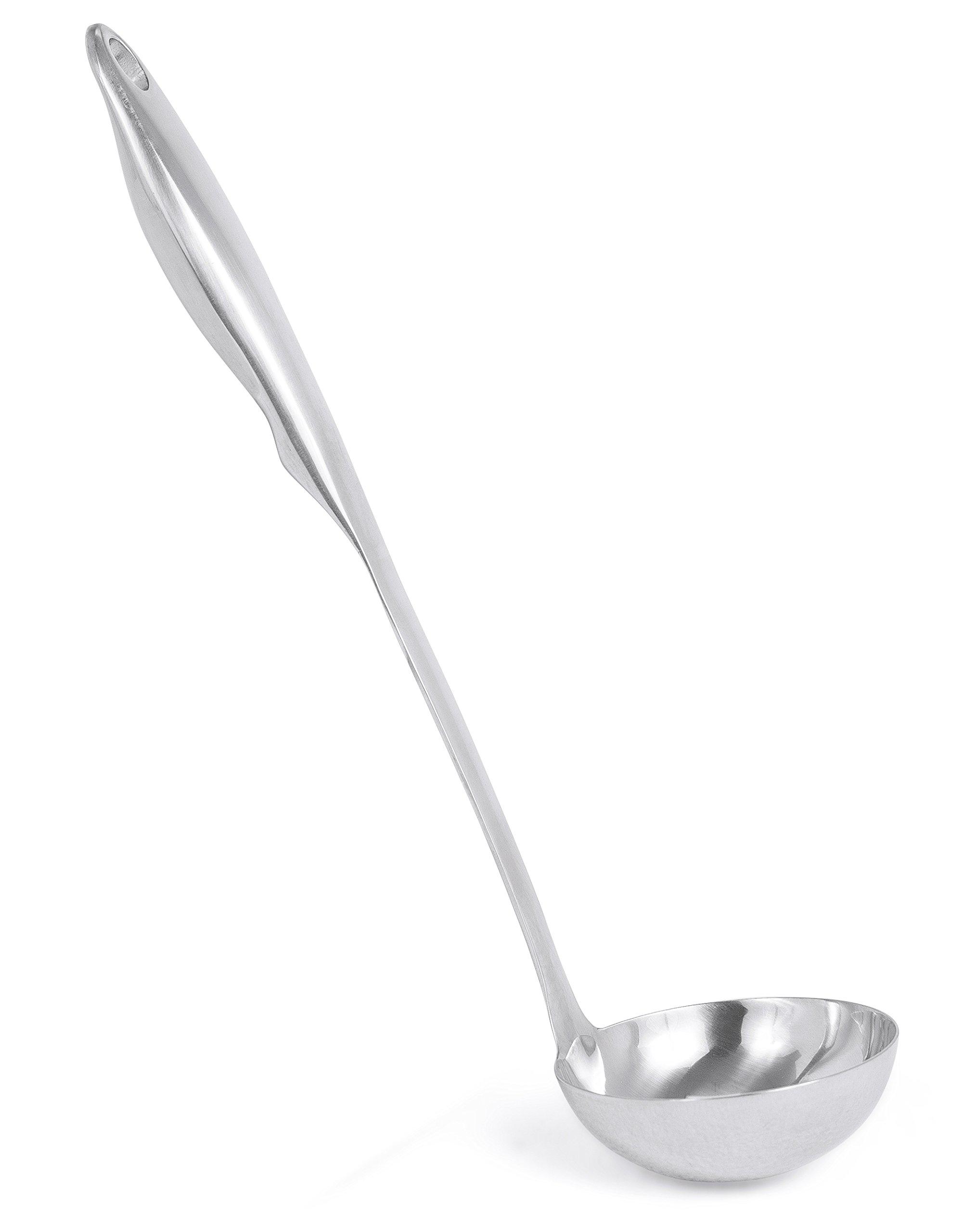 internet\'s best Internet's Best Internet’s Best Stainless Steel Soup Ladle - Large Kitchen Utensil Spoon - Punch Bowl and Soup Pan Ladle