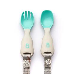 BIBaDO - Handi Toddler Cutlery, Food-Safe Toddler Utensils, Toddler Fork and Spoon Set, Toddler Eating Utensils for Babies 6 Mon