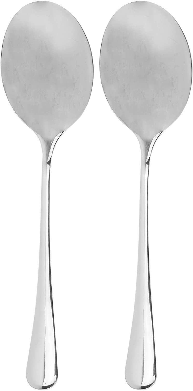 Cornucopia Brands cornucopia stainless steel x-large serving spoons (2-pack), serving utensil, buffet & banquet style serving spoons-(2 spoons)
