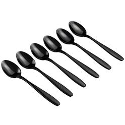 wekioger 12 pieces black teaspoons, stainless steel small spoons