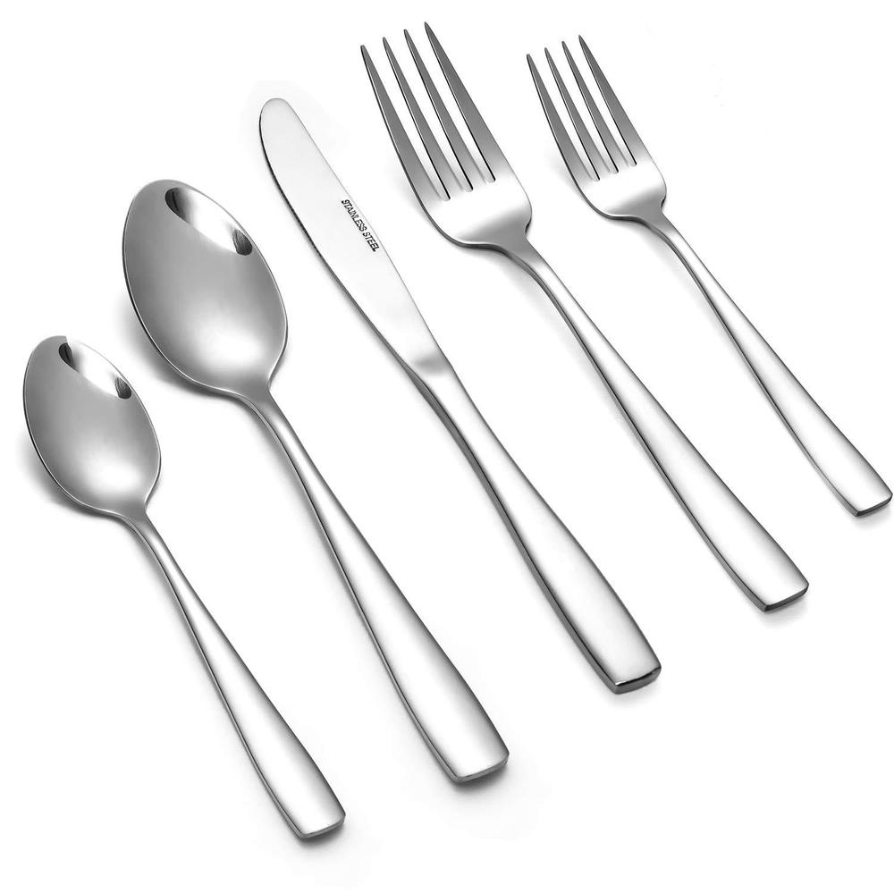 eslite 60-piece silverware set,stainless steel flatware set for 12