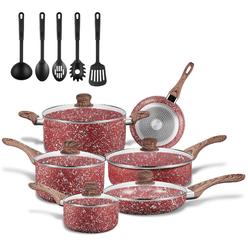 koch systeme cs csk nonstick cookware set-nonstick frying pans,red granite cookware with derived coating,induction pot&pan se