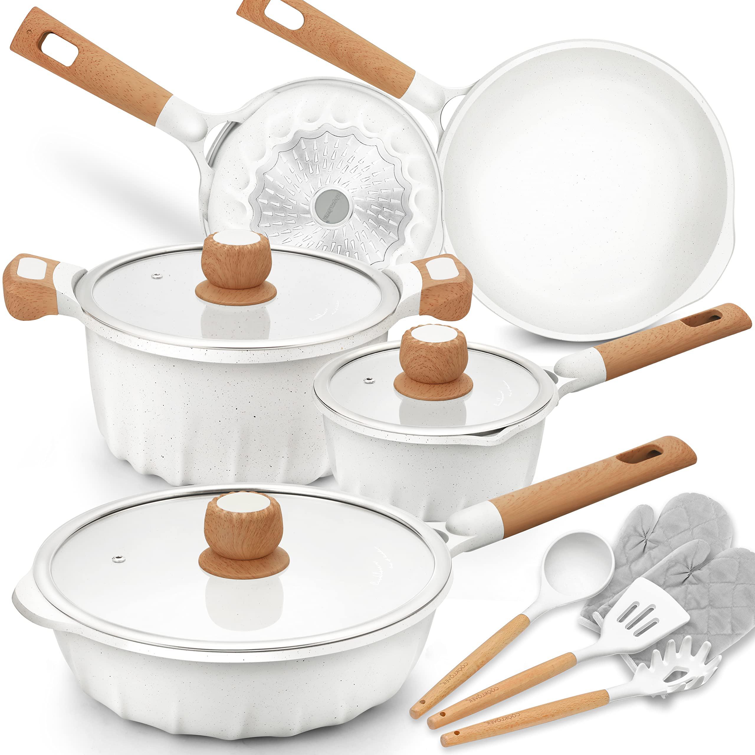 COOKLOVER cookware set nonstick 100% pfoa free induction pots