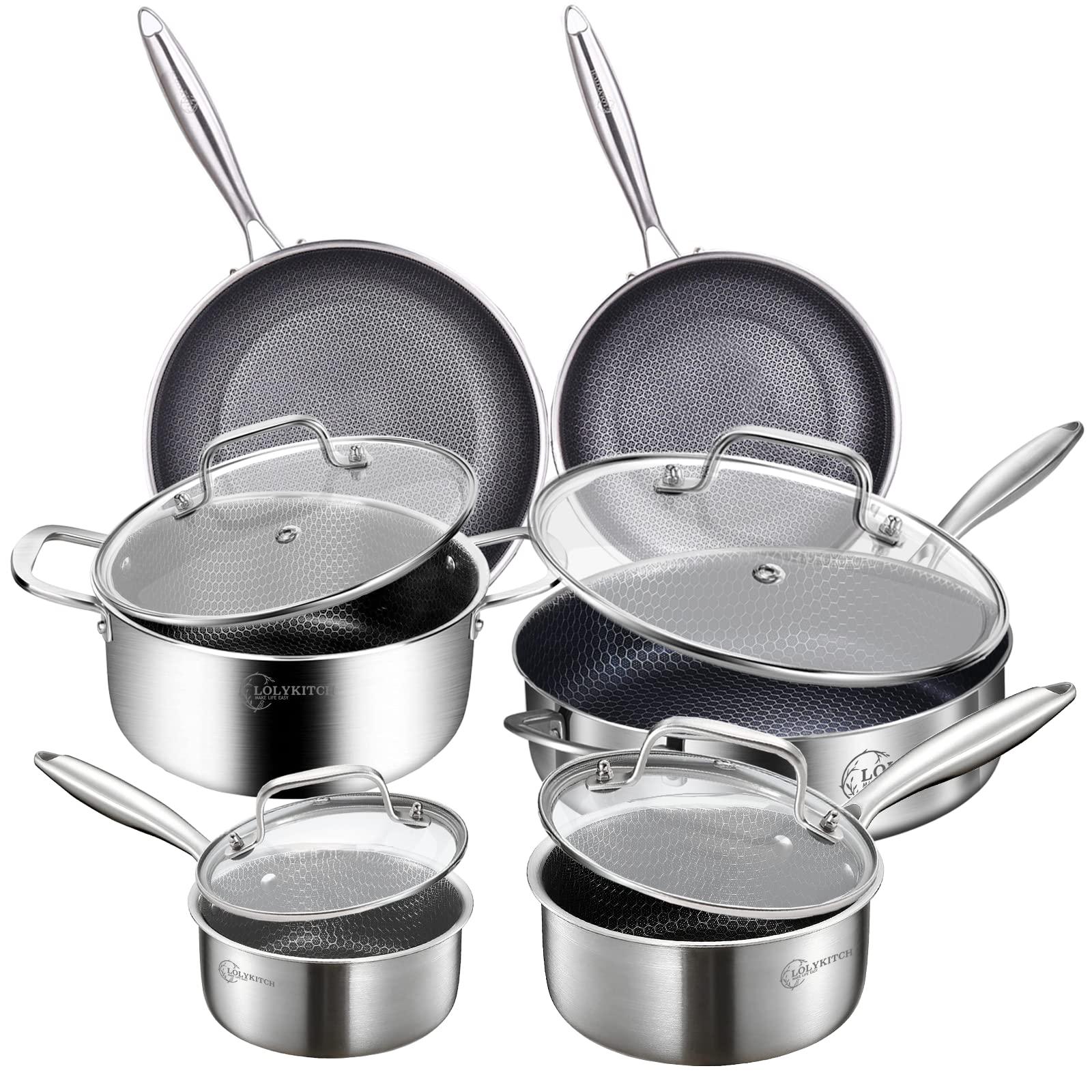 LOLYKITcH lolykitch tri-ply stainless steel cookware set frying