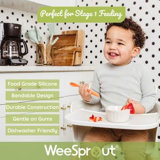 WeeSprout weesprout silicone baby spoons - first stage infant