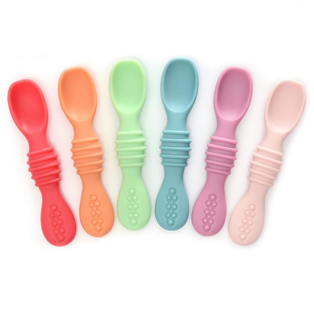 primastella silicone chew spoon set for babies and toddlers | safety tested | bpa free | microwave, dishwasher and freezer sa