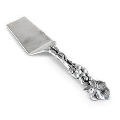 arthur court metal pie/cake/lasagna server grape pattern sand casted in aluminum with artisan quality hand polished 10.75 inc
