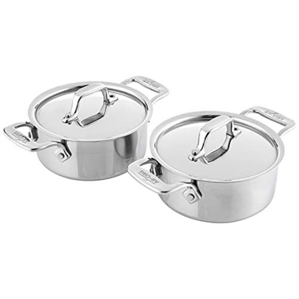 all-clad stainless steel cocottes, 2-piece, silver
