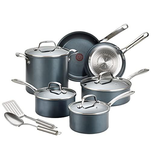 T-fal t-fal platinum nonstick cookware set 12 piece induction pots