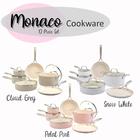 Denmark Tools for Cooks denmark tools for cooks 10-piece monaco nonstick  aluminum cookware set, snow white