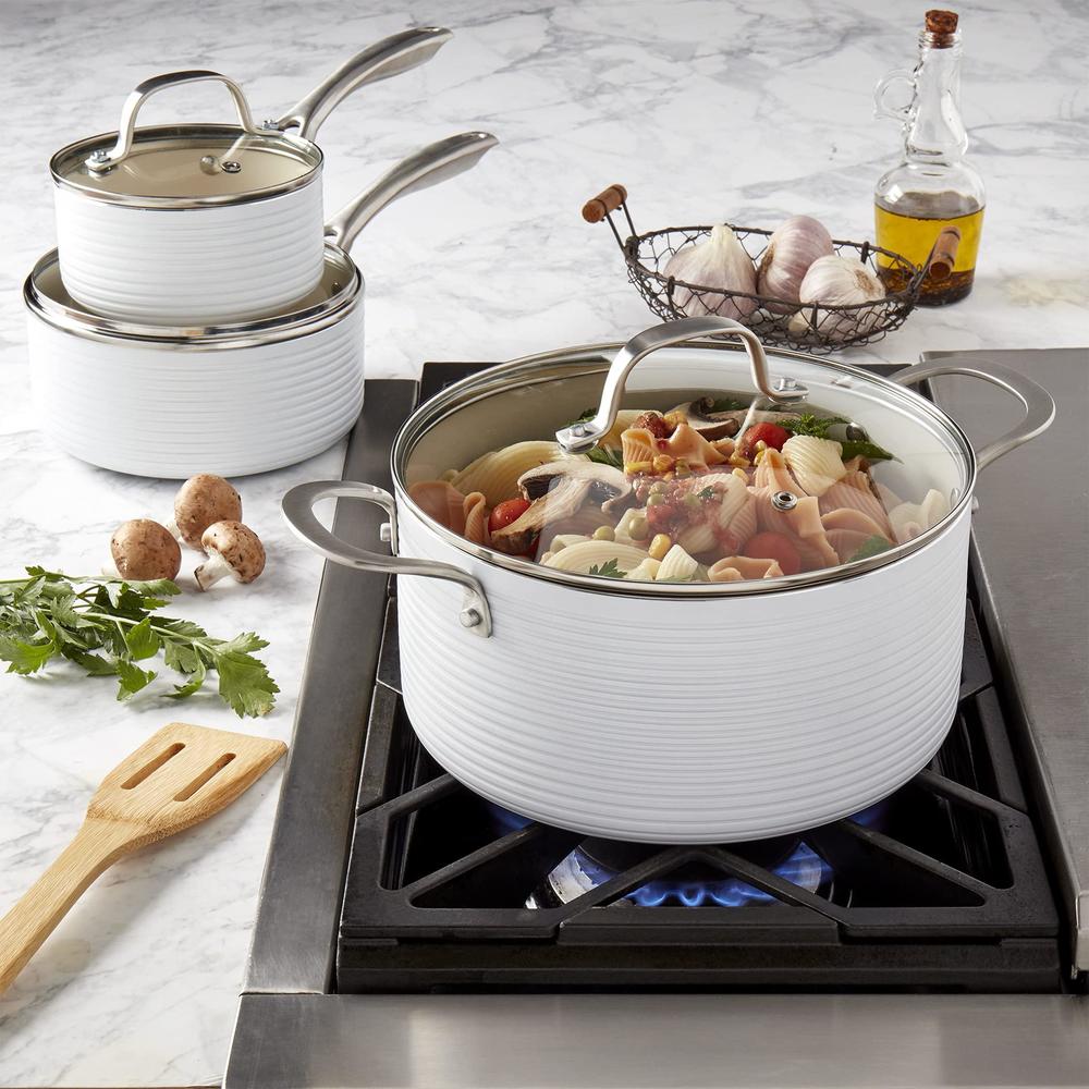 denmark tools for cooks 10-piece monaco nonstick aluminum cookware set ...