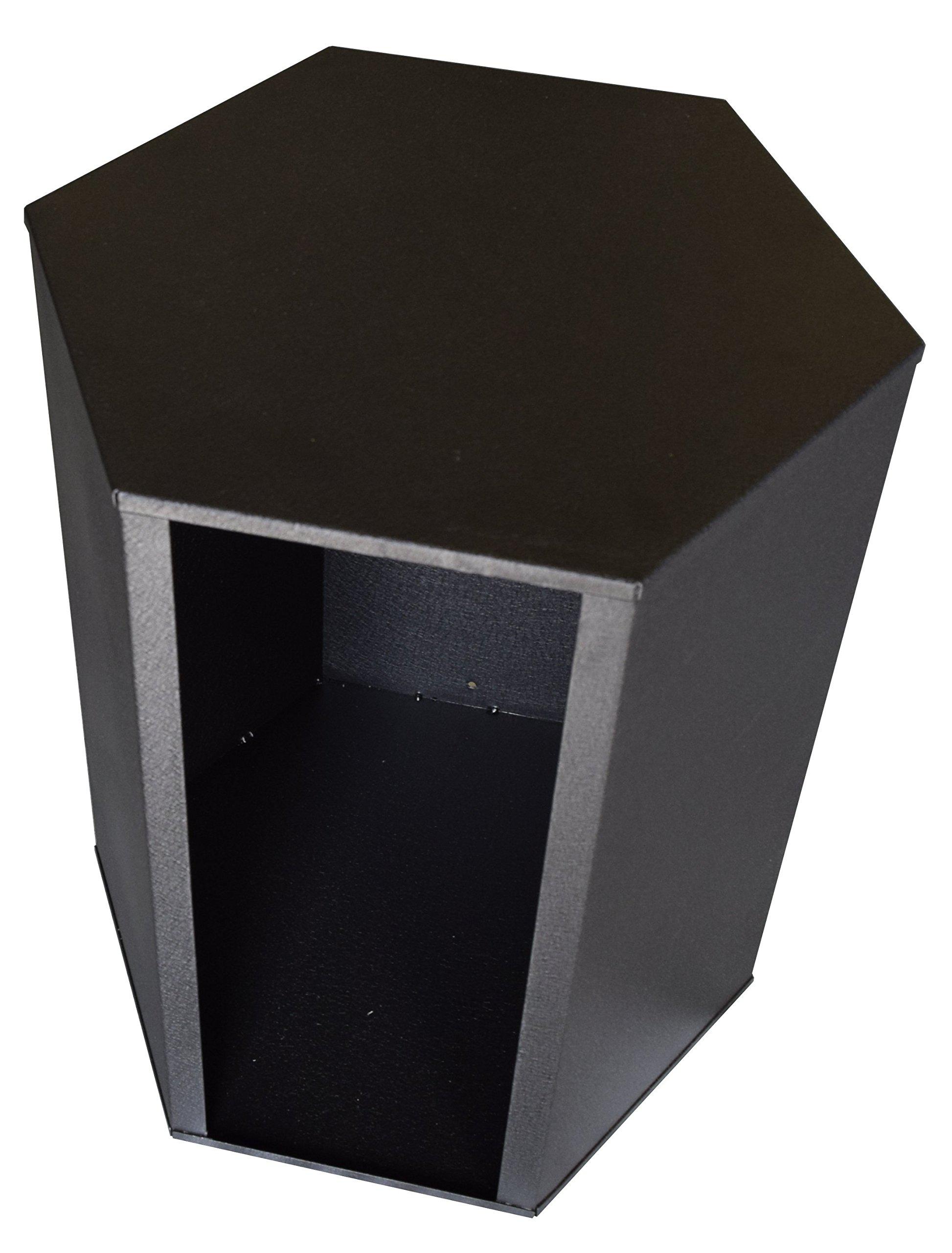 rmp pet nook nightstand end table, sturdy and unique - midnight black
