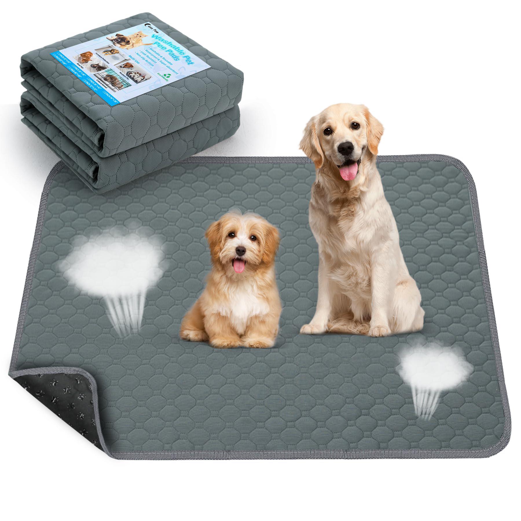 casa paw washable pee pads for dogs, fast absorbent reusable dog pee pads,  non slip puppy pads pet training pads for whelping