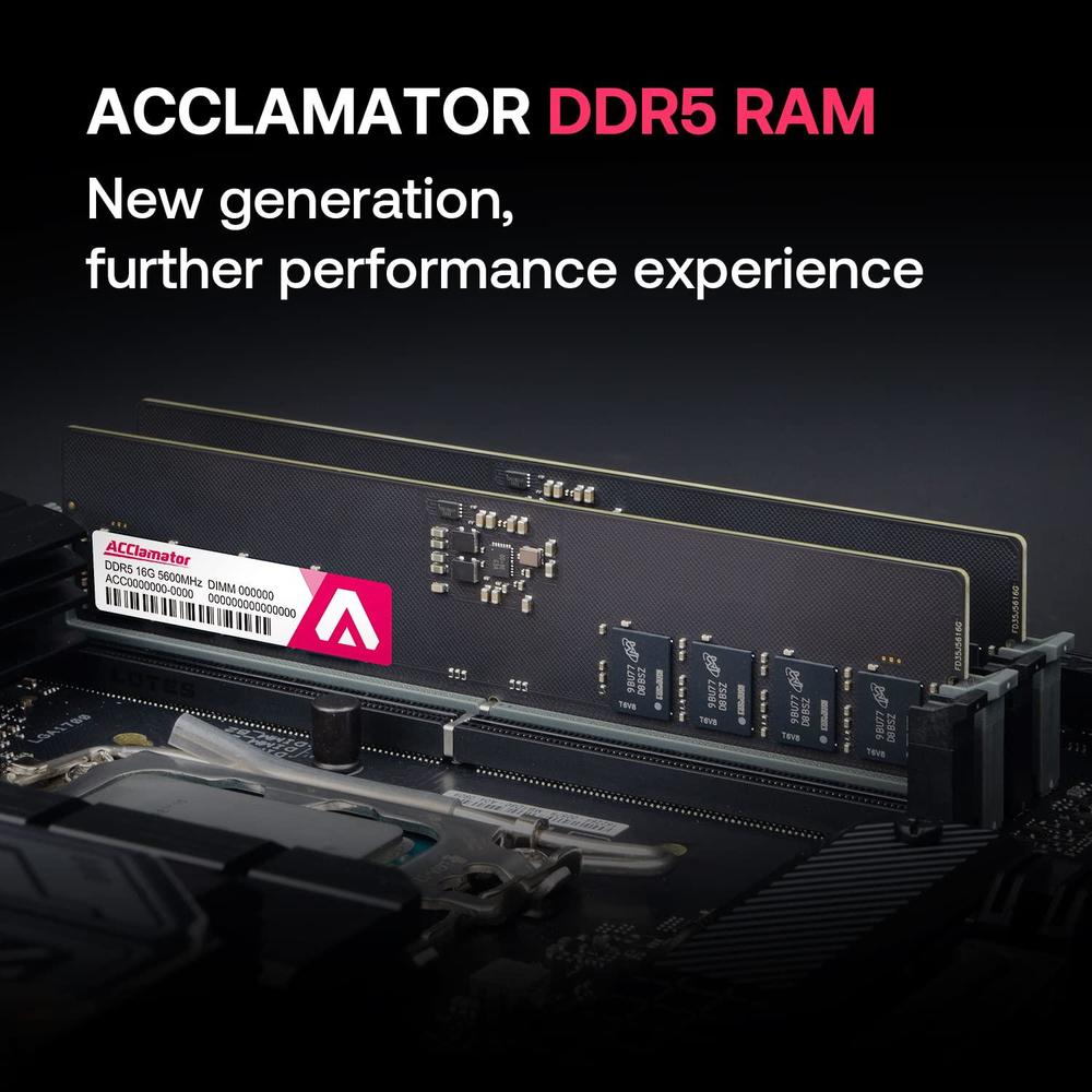 Acclamator 16gb ddr5 ram 5600mhz (pc4-44800) desktop (dimm) computer memory cl42 (compatible with 5600mhz) acclamator