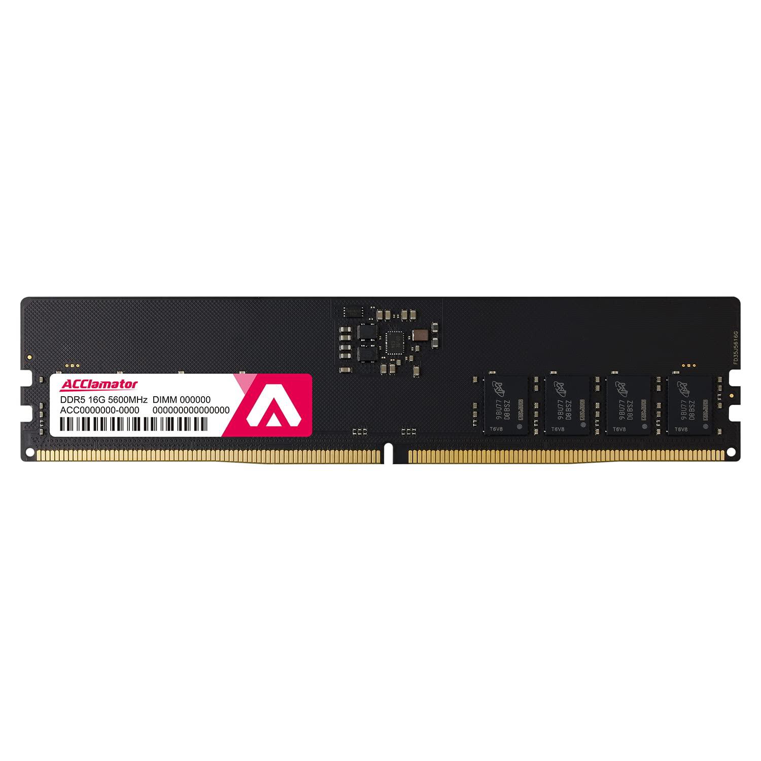 Acclamator 16gb ddr5 ram 5600mhz (pc4-44800) desktop (dimm) computer memory cl42 (compatible with 5600mhz) acclamator
