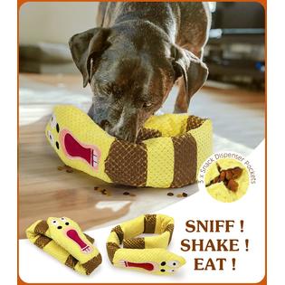 Lewondr lewondr dog puzzle toys, interactive plush chew toys for boredom,  squeaky dog enrichment toys iq training, dog treat toy for