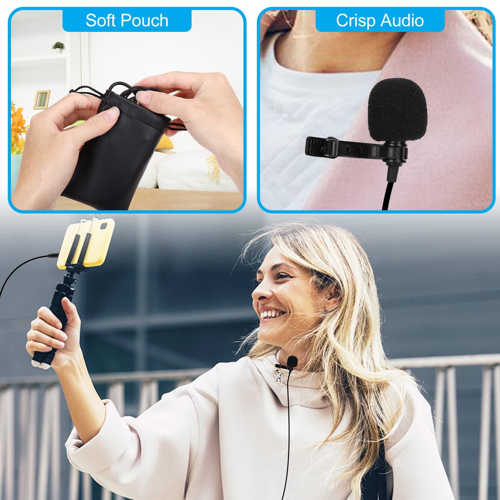 urbanx professional grade lavalier lapel microphone for vivo y01 compatible with iphone phone or camera blogging vlogging asm