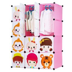 work-it! portable children's wardrobe | clothes closet diy modular storage organizer, sturdy and safe for children, 18" deep,