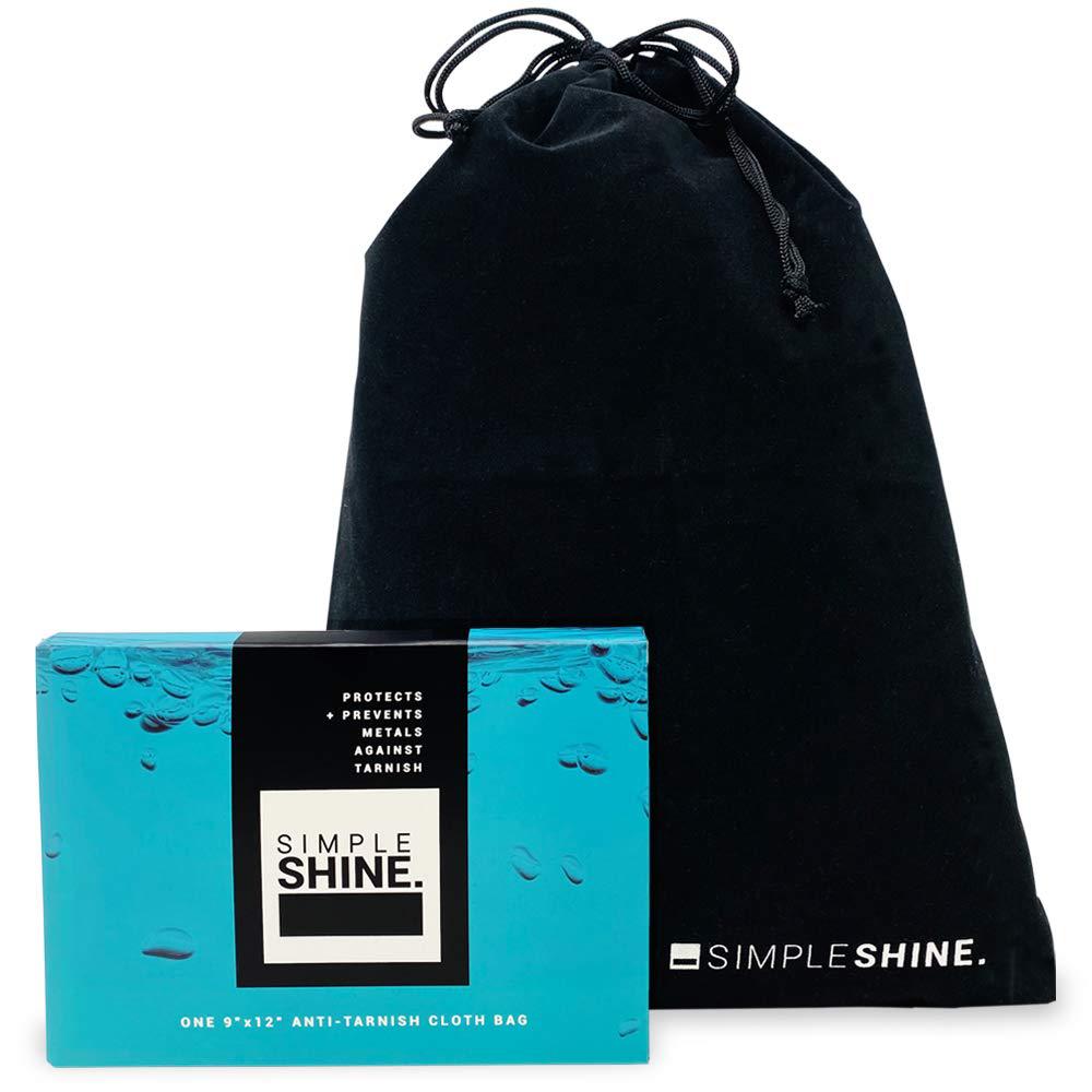 Simple Shine. anti tarnish storage bag 9 x 12  fabric cloth bags for  sterling silver jewelry silverware trays and more