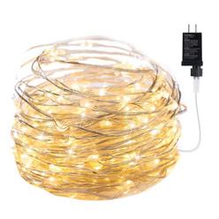 Minetom 100 LED Fairy Lights 32 Ft Firefly String Lights Waterproof Starry Lights on Silver Coated Copper Wire Perfect for Christmas