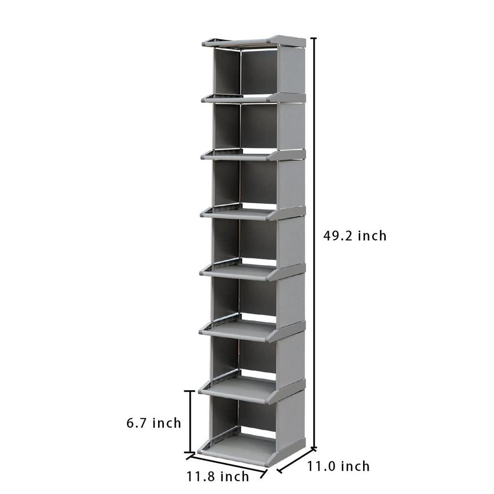 madsouky shoe rack 8 tiers diy narrow stckable free standing shoes storage tall organizer vertical small entryway hallway she