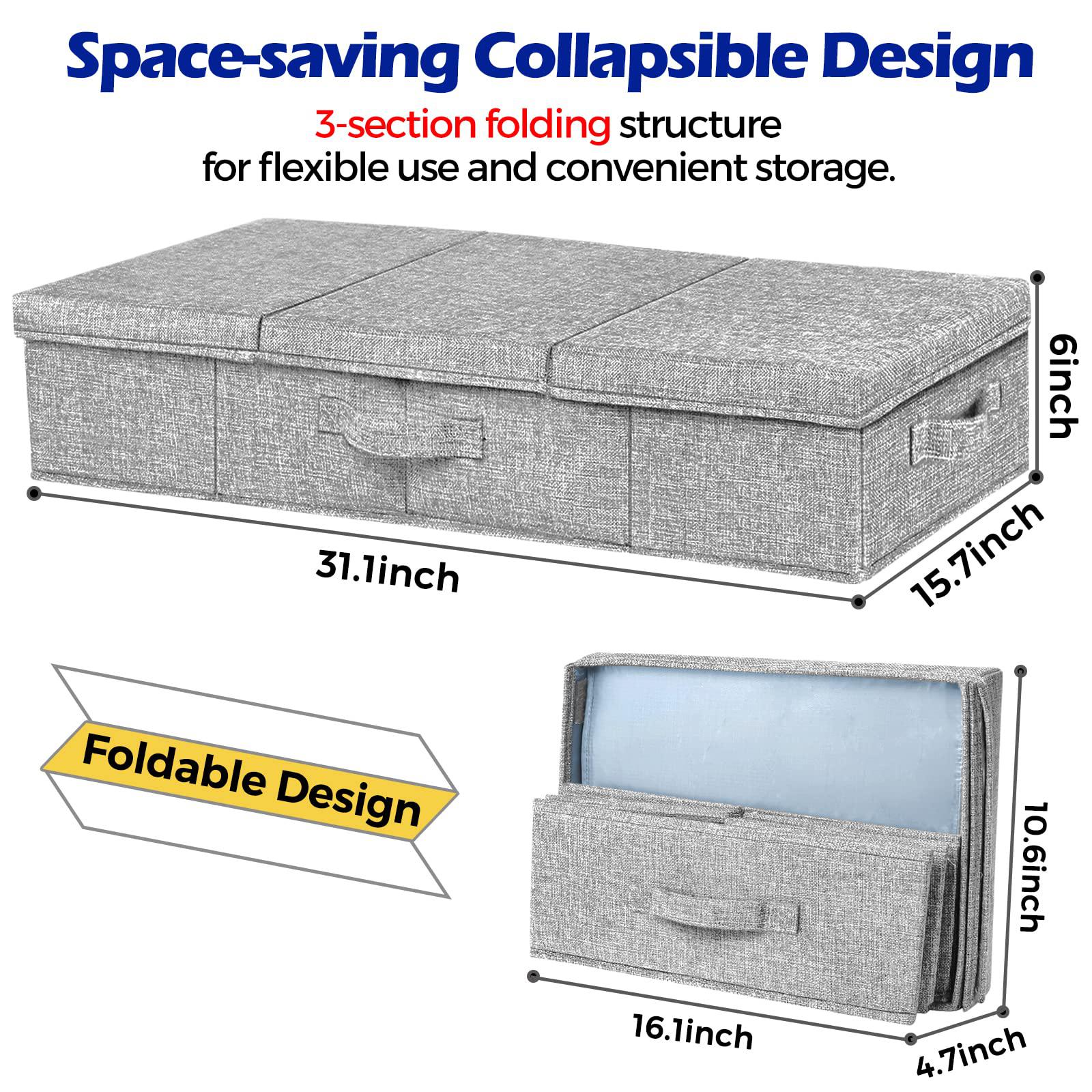 Folding Storage Boxes, Space-Saving Storage Bins