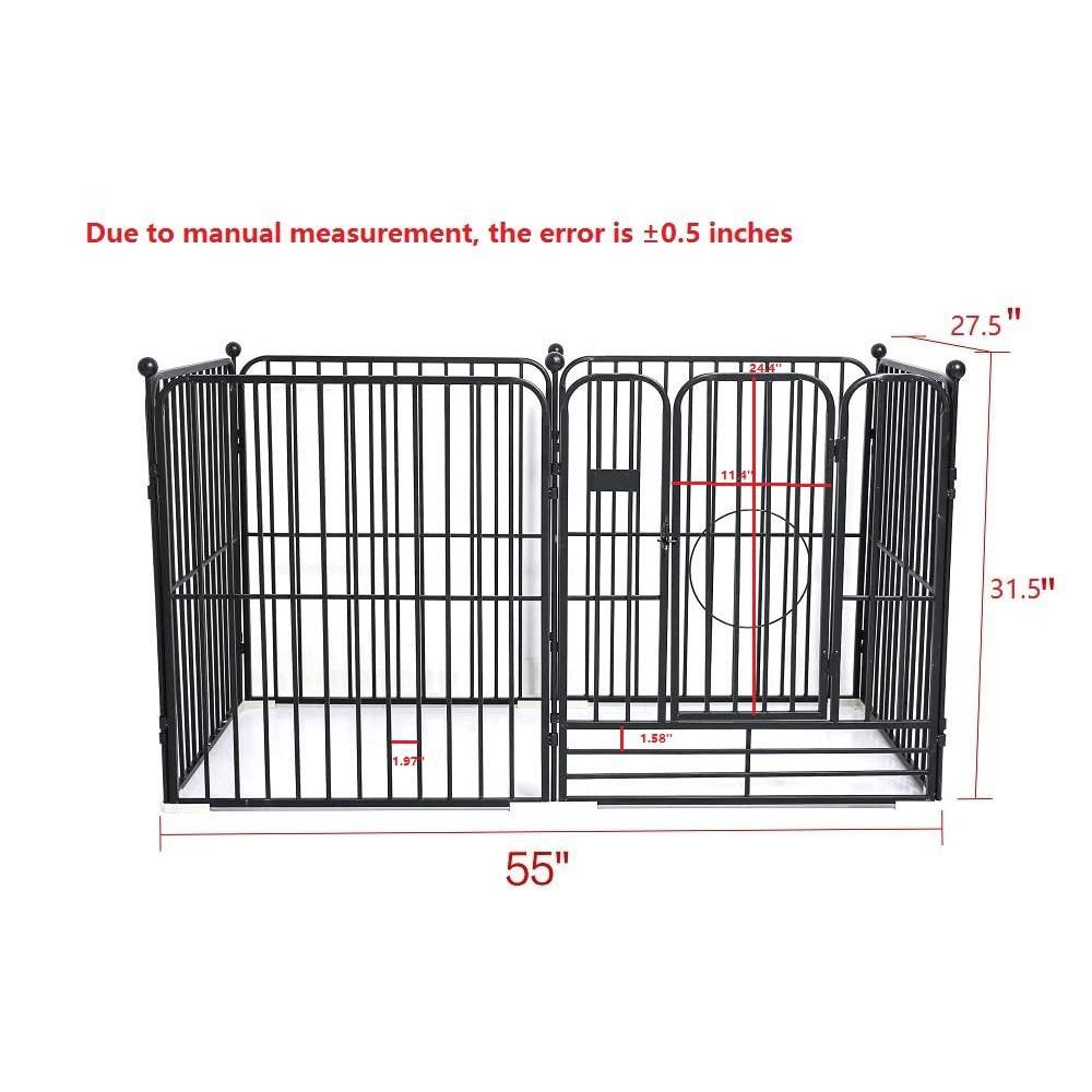 peipoos dog panel pet playpen pen bunny fence indoor outdoor fence playpen heavy duty exercise pen dog crate cage kennel