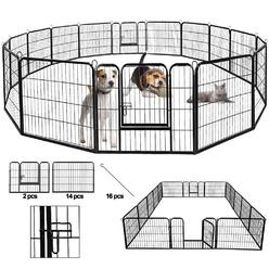 Dkeli dog playpen heavy duty folding pet exercise pen extra large indoor outdoor dog fence with door 16 panels 40 dog crate cage ke