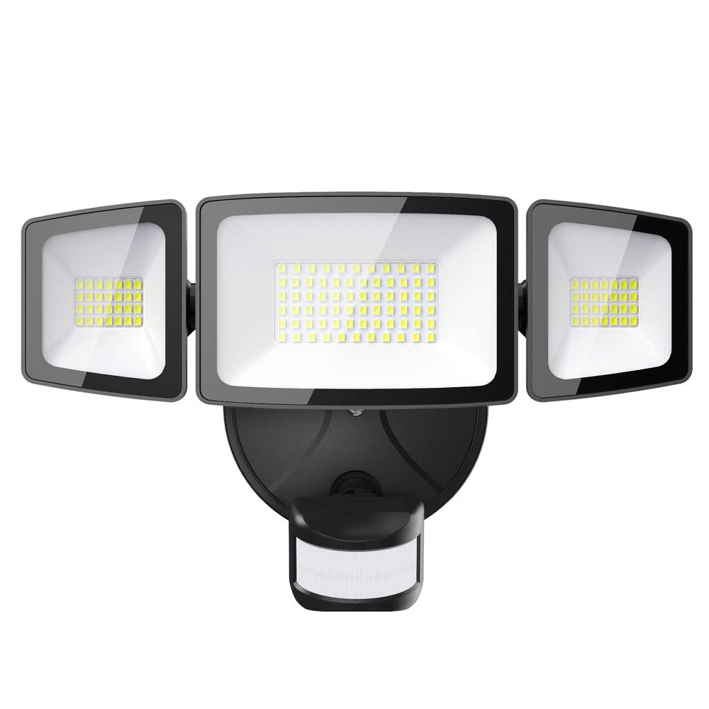 onforu 55w led security lights motion sensor light outdoor, 5500lm, 6500k, ip65 waterproof, flood light outdoor motion detect