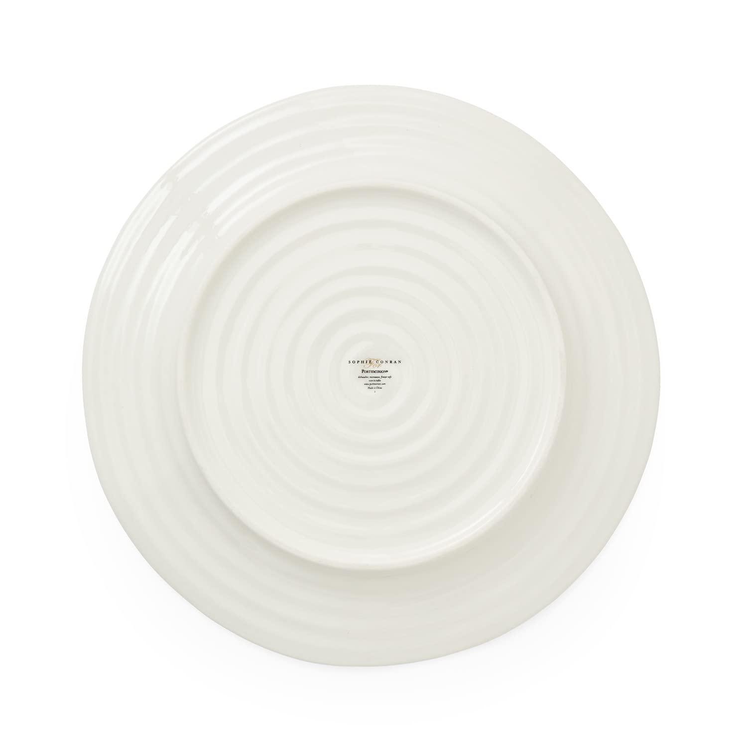 American Atelier portmeirion sophie conran lavandula salad plate, 8-inch ceramic plate, white porcelain plate for kitchen, lavender sprig bord