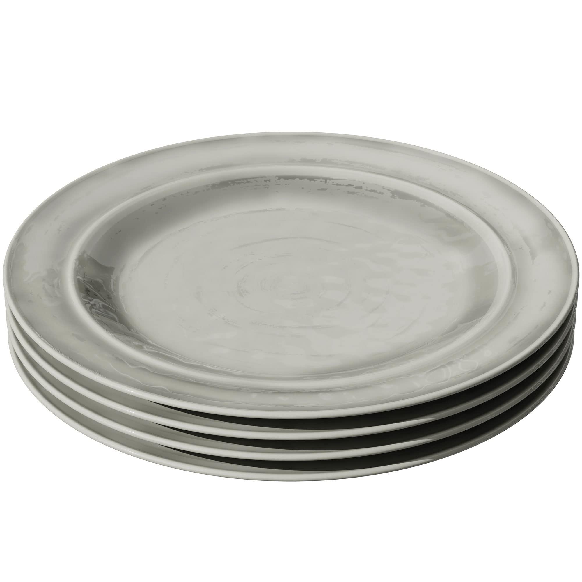 American Atelier fifth avenue melamine dinner plates | set of 4 | break and chip resistant, durable, and kid-friendly dinnerware set | indoor 