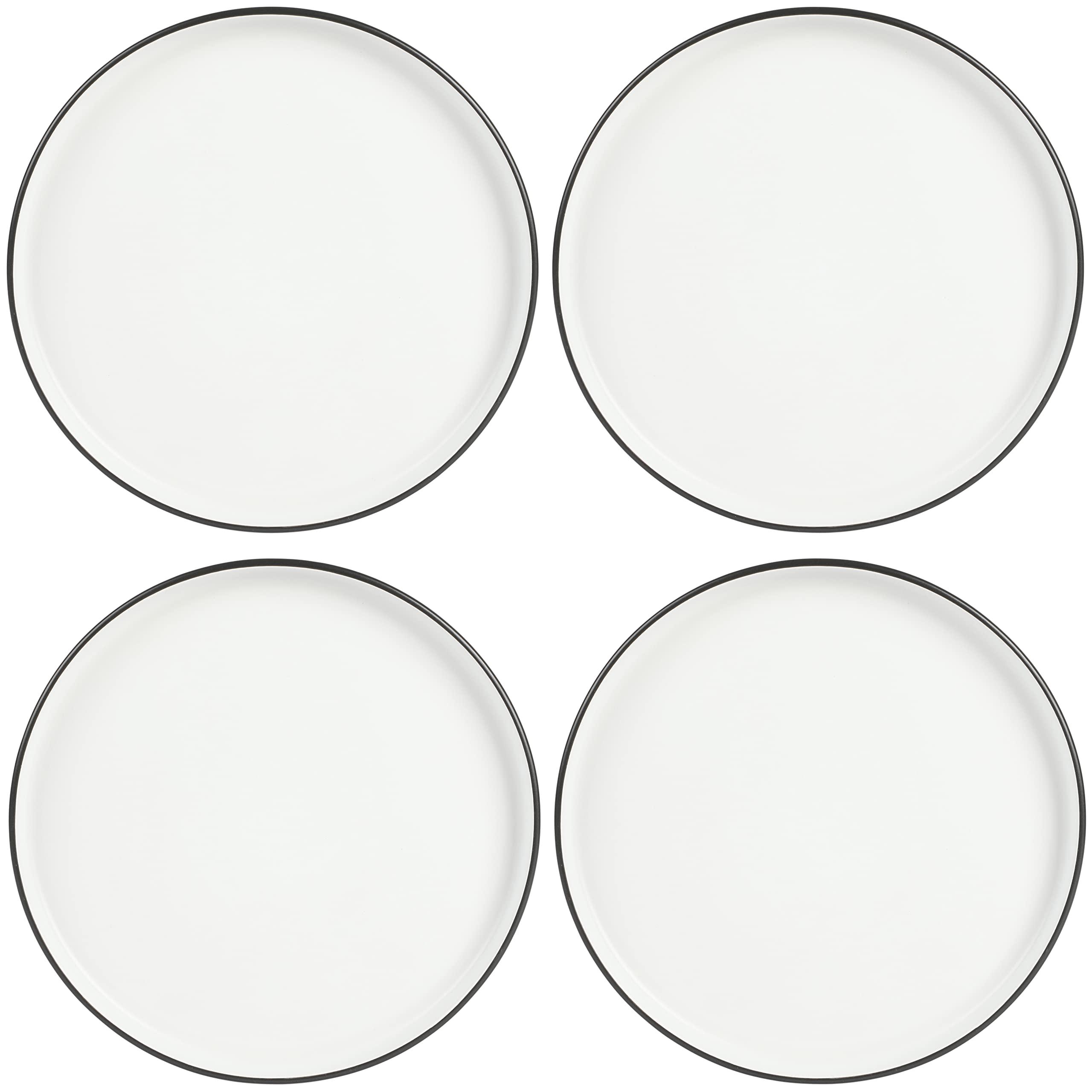 babish 4 pack 10.5" stoneware stackable dinner plates