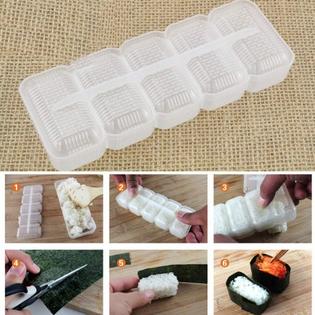 Teko 6 set rice ball mold sushi mold case box press mold nigiri