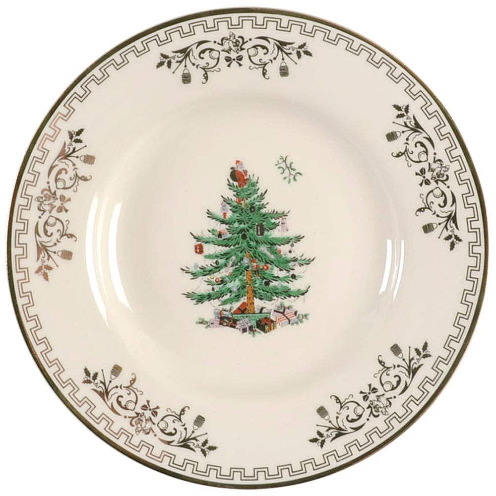 spode christmas tree gold bread & butter plate