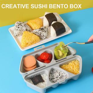 AYCCNH ayccnh 6 in 1 rice ball sushi maker bento box,multifunctional  triangle-heart-triangle sushi mold for sushi making and storage