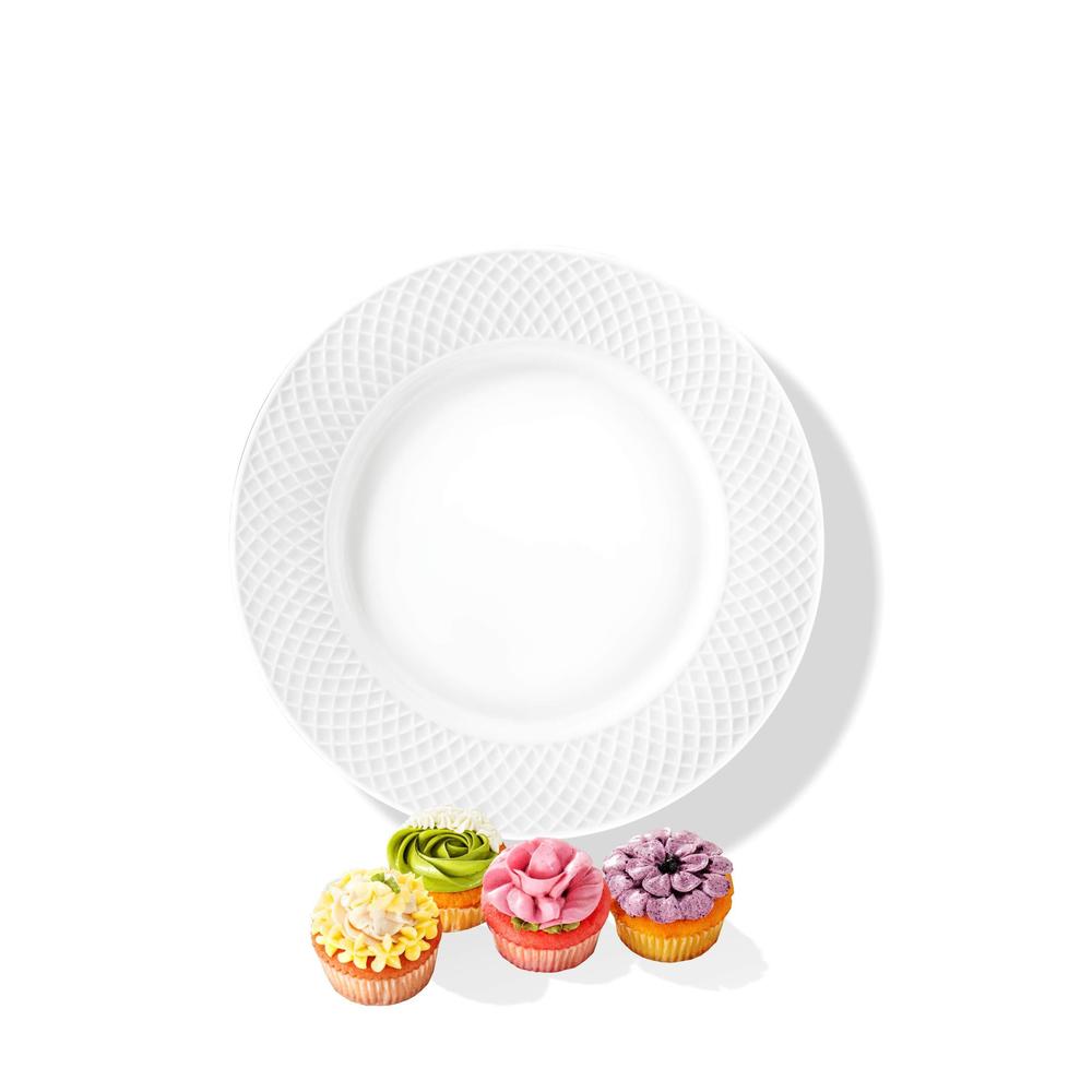 Wilmax England wilmax julia set of 6 dessert plates 8" | 20 cm in color box | dishwasher safe, easy to clean | fine, english porcelain | wl-