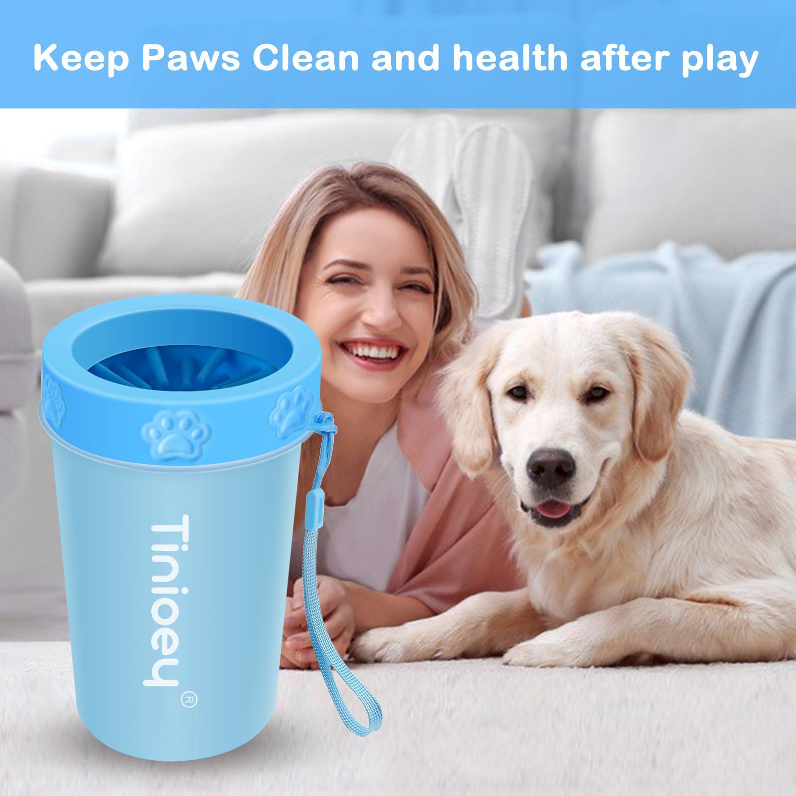 Tinioey dog paw cleaner for medium dogs (with 3 absorbent towels), dog paw washer, paw buddy muddy paw cleaner, pet foot cleaner