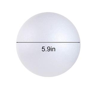 CCINEE ccinee 6pcs 6 inch white foam balls polystyrene craft balls foam  balls for art, craft, household, school projects and christm