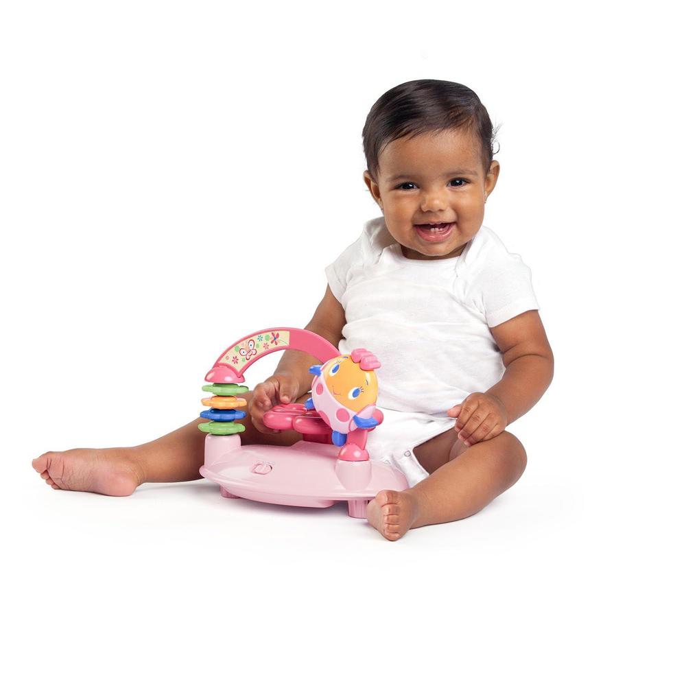 bright startsjuneberry walk-a-bout walker with easy fold frame for storage, ages 6 months +