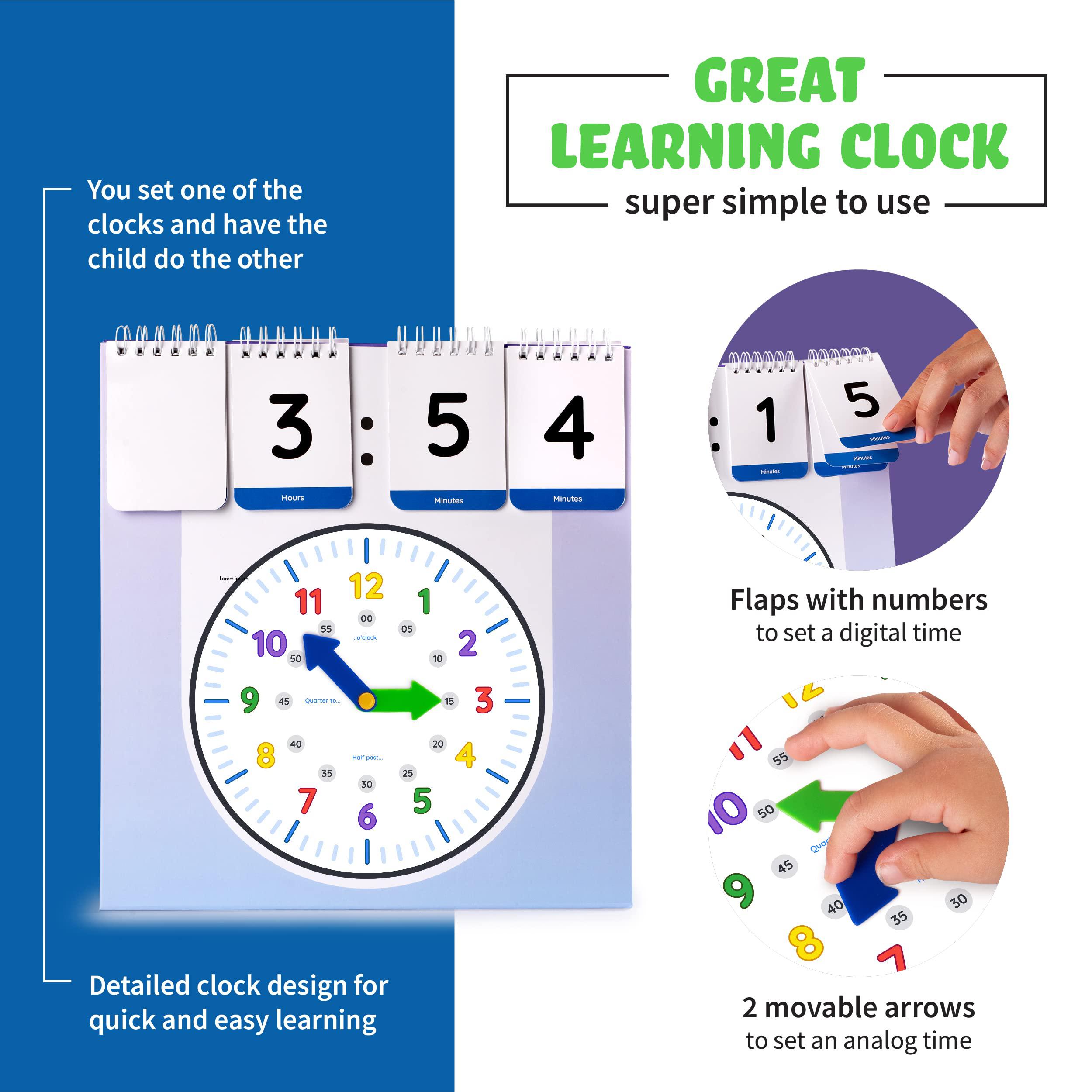 spark innovations learning clock teach telling the time homeschool and classroom teaching resources educational supplies inte