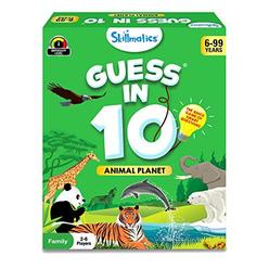skillmatics card game - guess in 10 animal planet, gifts for 6, 7, 8, 9 year olds and up, quick game of smart questions, fun 