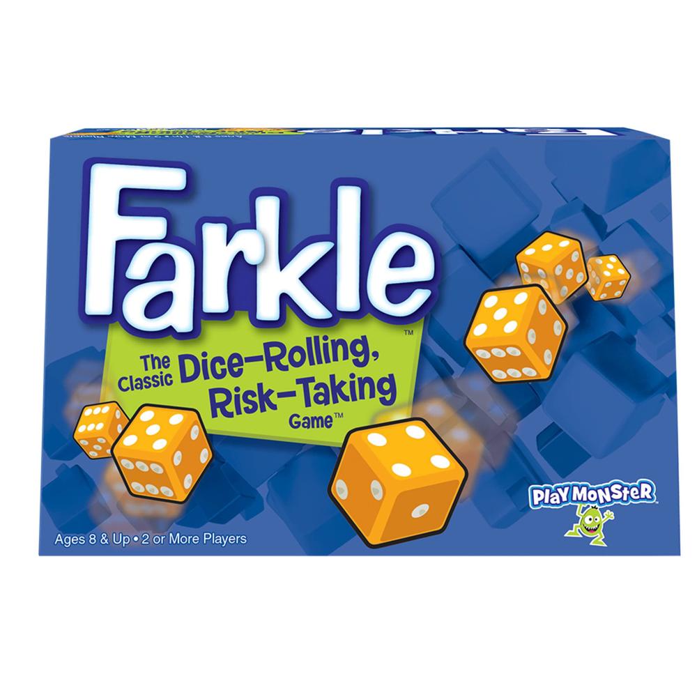 PlayMonster farkle - classic dice-rolling, risk-taking game - comes with dice-rolling cup - family fun game night - ages 8+