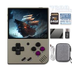 CredevZone Miyoo Mini Handheld game console Portable Retro Video games consoles Rechargeable Hand Held classic System Retro gray gB with ca