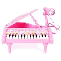 conomus piano keyboard toy for kids-1 2 3 year old girls first birthday gift -24 keys multifunctional musical electronic toy 