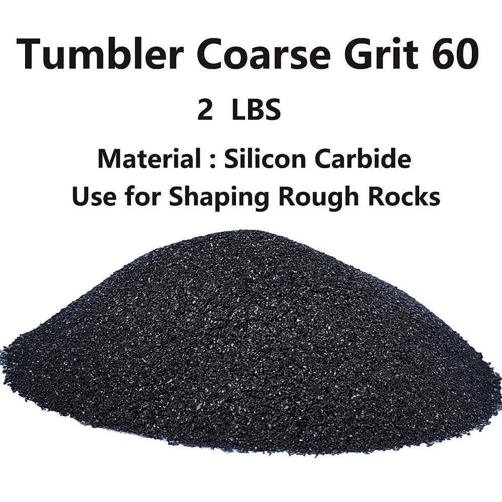 baidoon 2 lbs rock tumbler grit for step 1 tumbling stones, tumbler media grit,rock polishing grit media, works with any rock tumbler