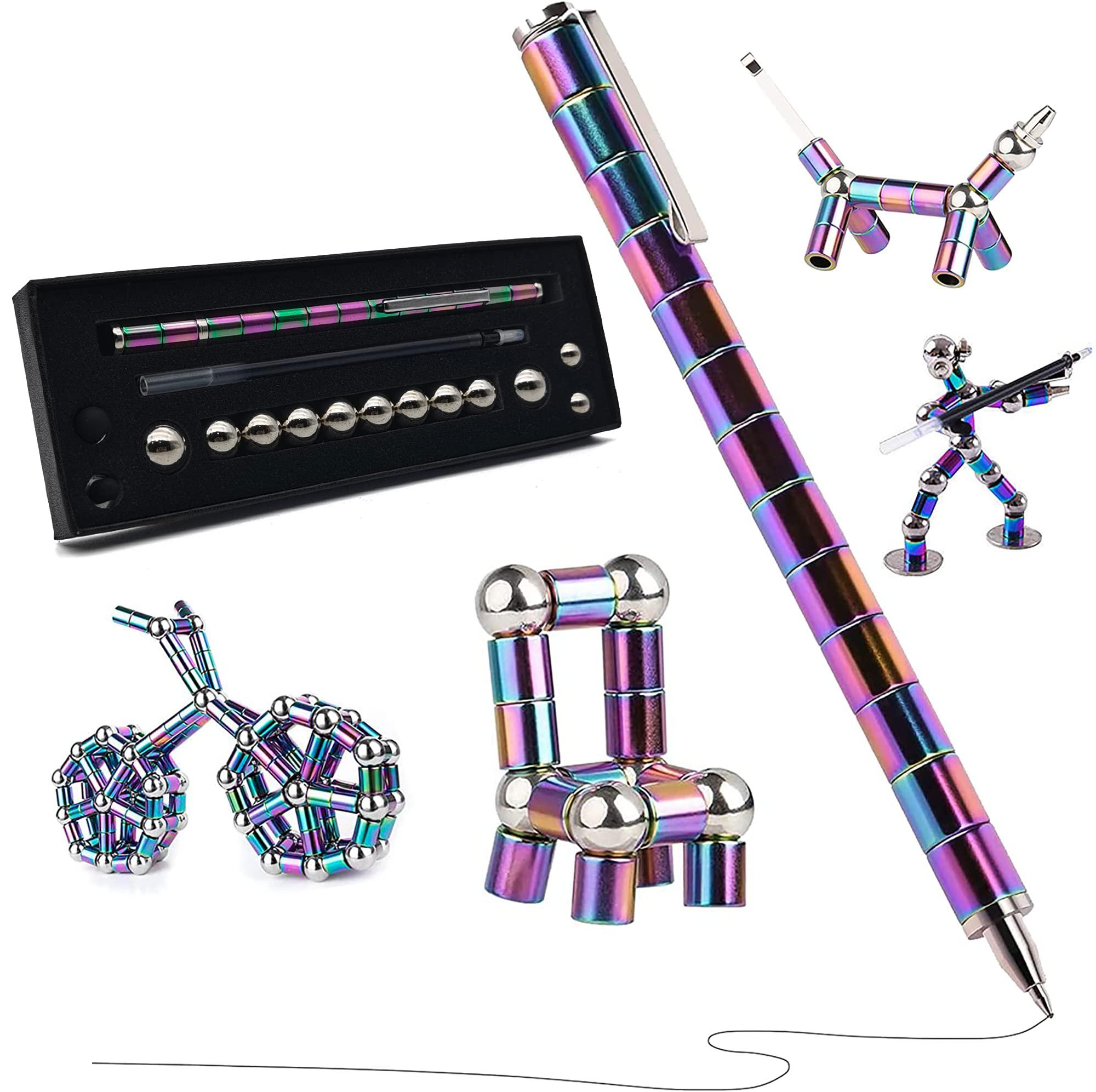 yagis-s fidget pen, magnetic pen, toy pen, decompression magnetic metal pen, multifunctional deformable magnet writing pen, e