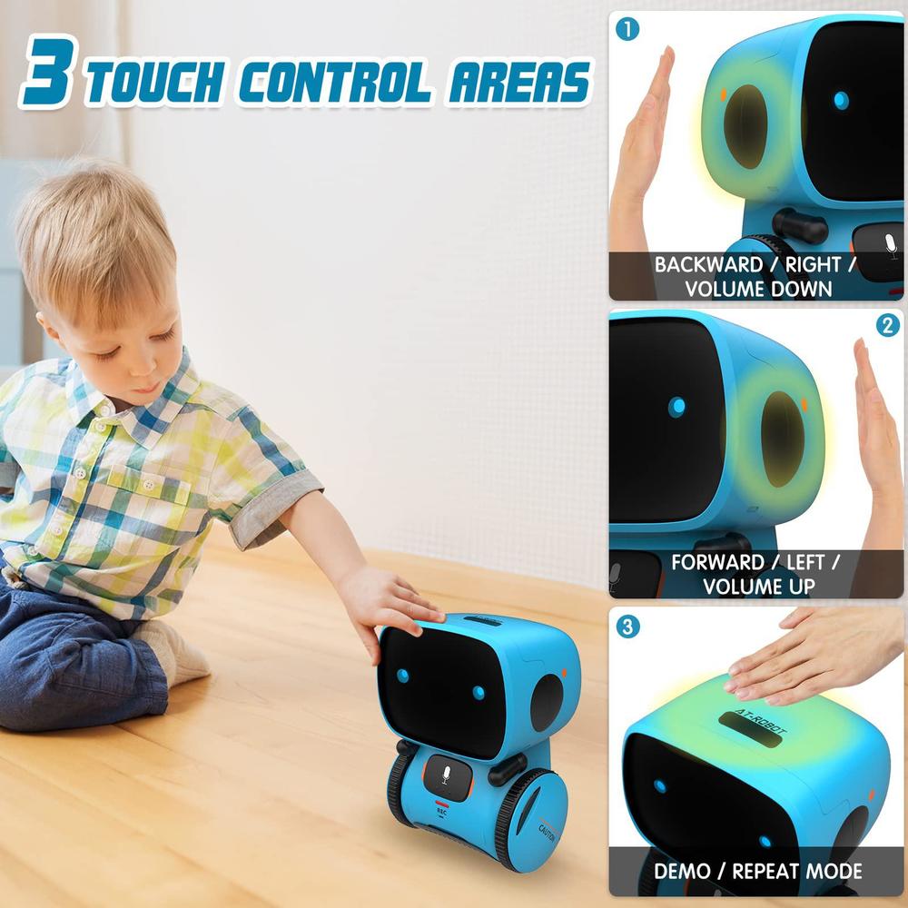 gilobaby kids robot toys, interactive robot companion smart talking robot with voice control touch sensor, dancing, singing, 