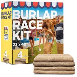 Shop Square Large Burlap Potato Sack Race Bags, 23x40" Burlap Bags, Outdoor Lawn Games for Kids & Adults - Easter Games, 4th of July BBQ, Pi