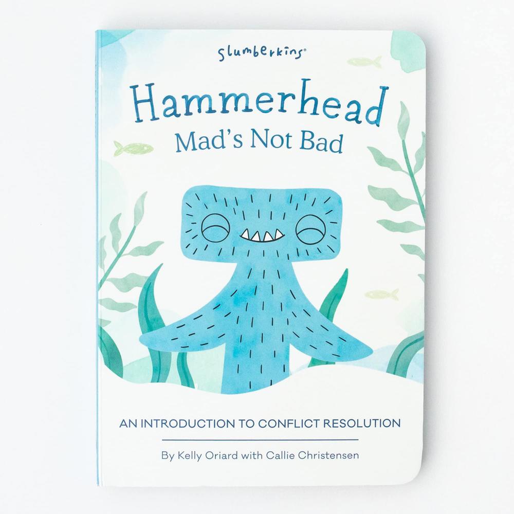 slumberkins 14" hammerhead kin, affirmation card & storybook set | promotes conflict resolution, social skills & responsibili